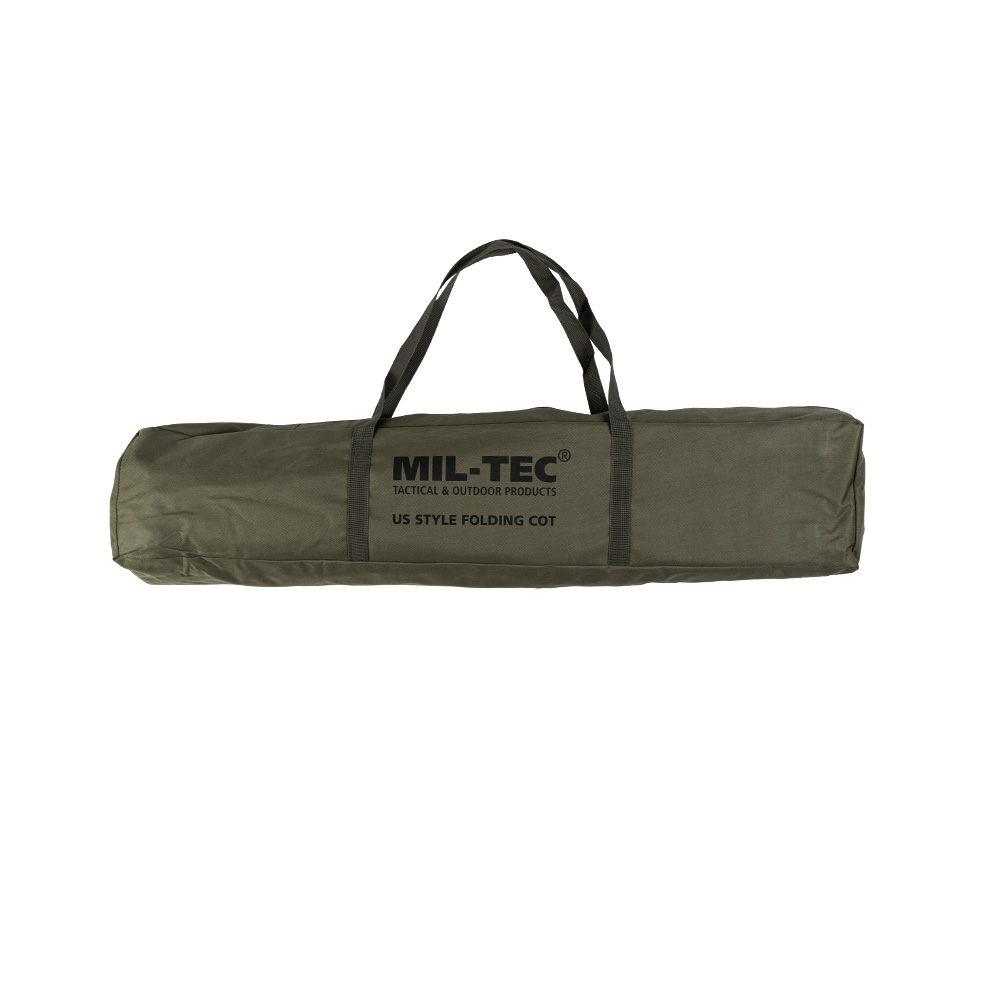 Mil-Tec Feldbett US reinforced mit Aluminium Gestell und Tasche oliv Bild 1