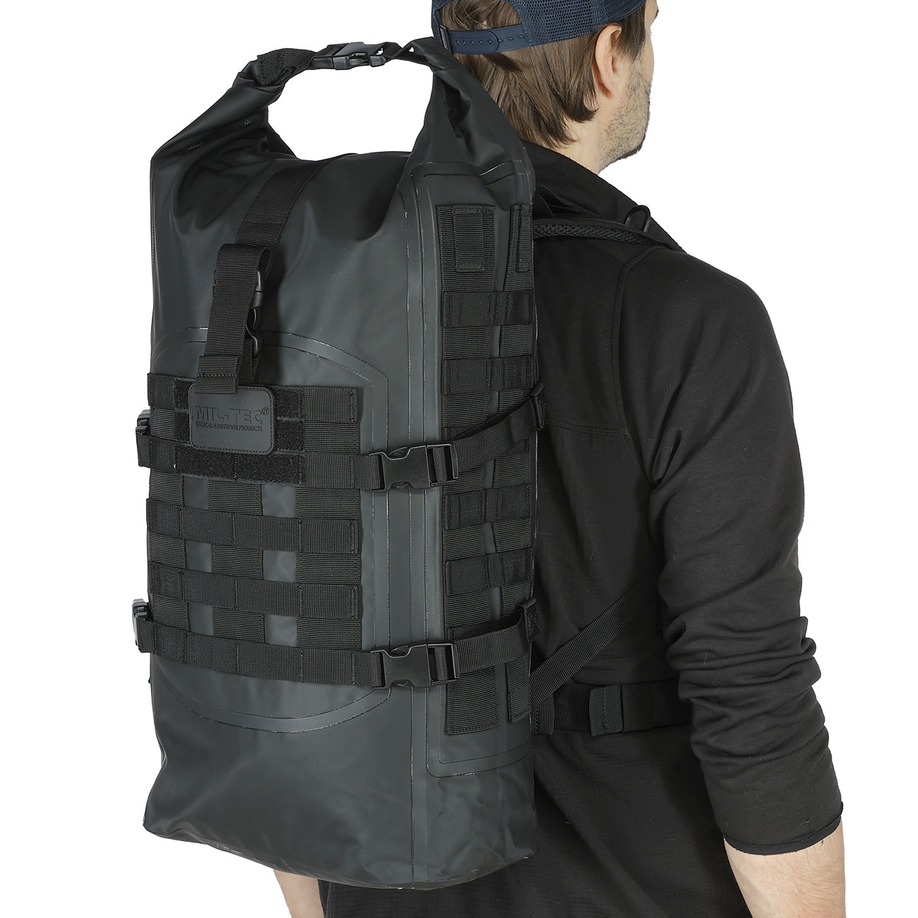 Mil-Tec Rucksack Tactical Backpack Seals Dry-Bag 35 Liter MOLLE schwarz wasserfest Bild 10