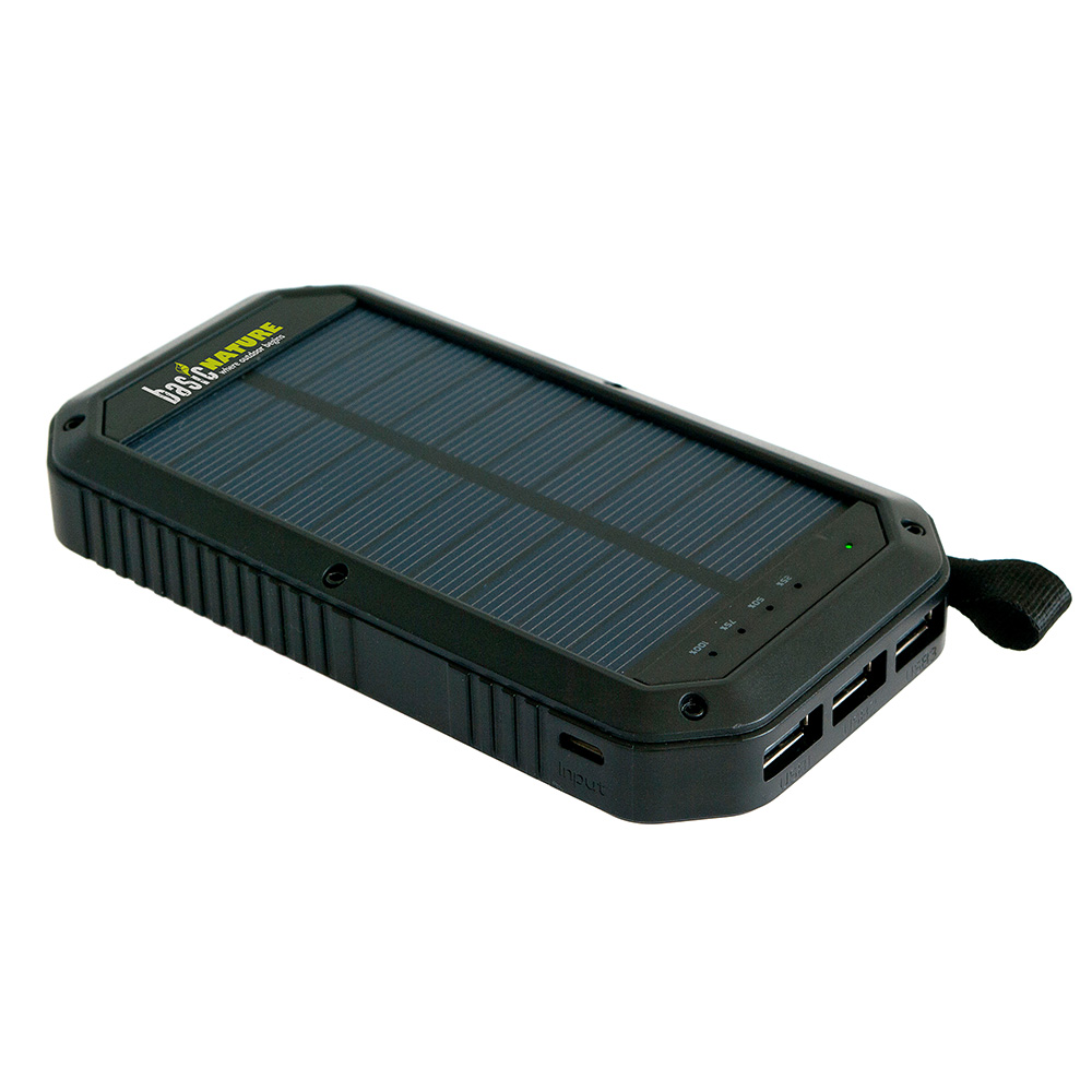 Basic Nature Solar-Powerbank 8 schwarz 8.000 mAh