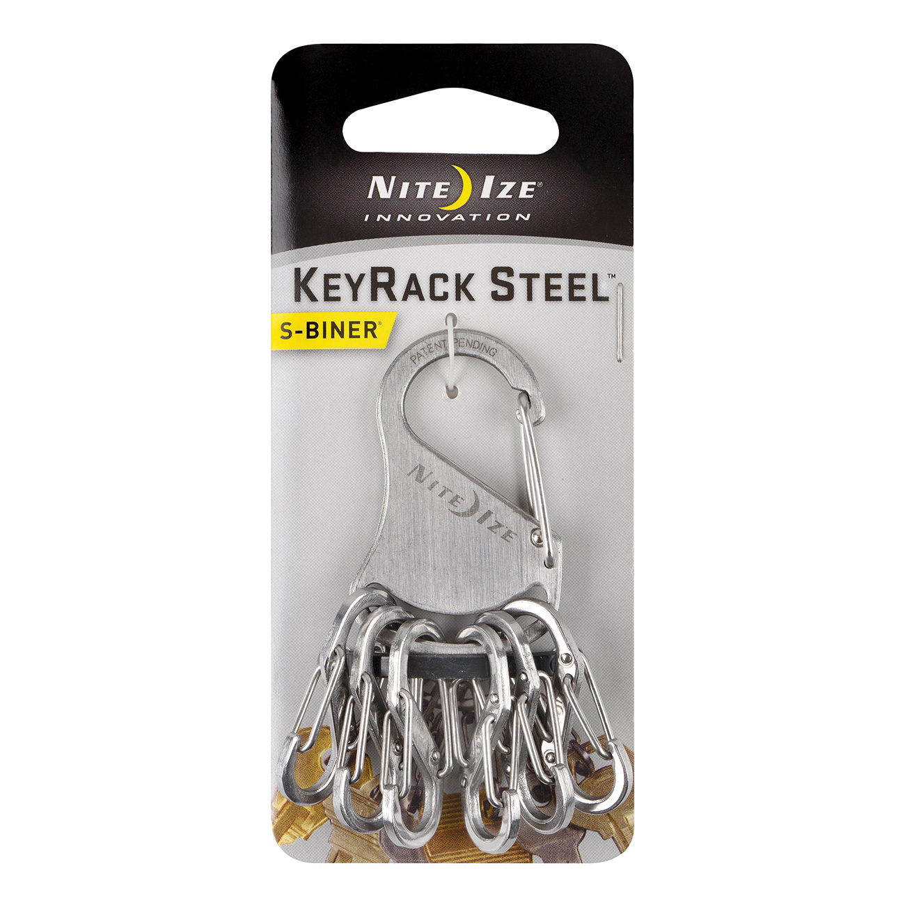 Nite Ize Schlüsselanhänger KeyRack silber mit 6 S-Biner Bild 1