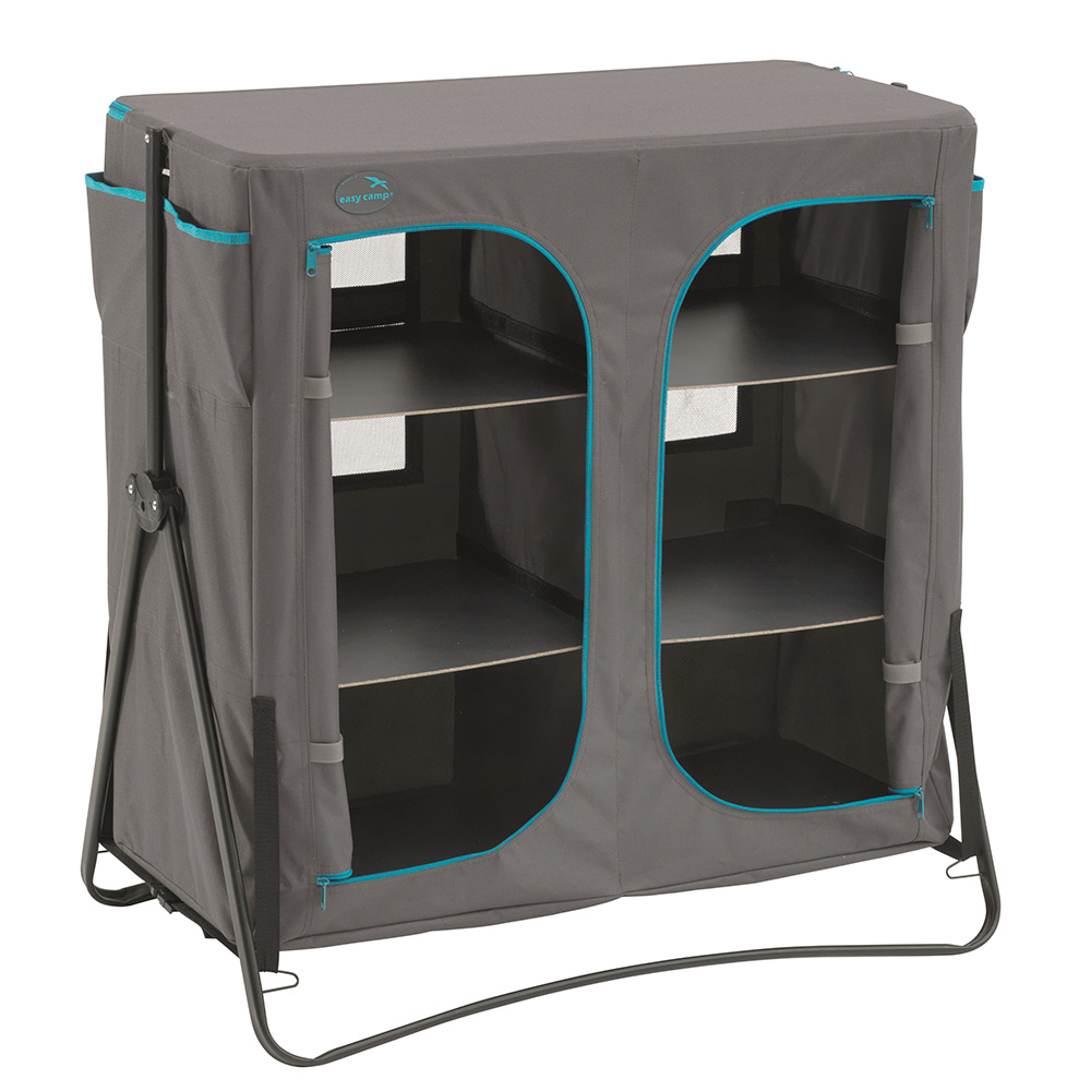 Easy Camp Campingschrank Corby grau/blau faltbar inkl. Transporttasche