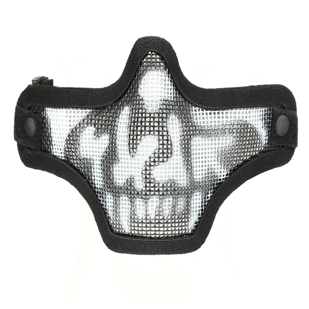 ASG Strike Systems Full Mesh Mask Airsoft Gittermaske mit Totenkopf Lower Face schwarz Bild 5