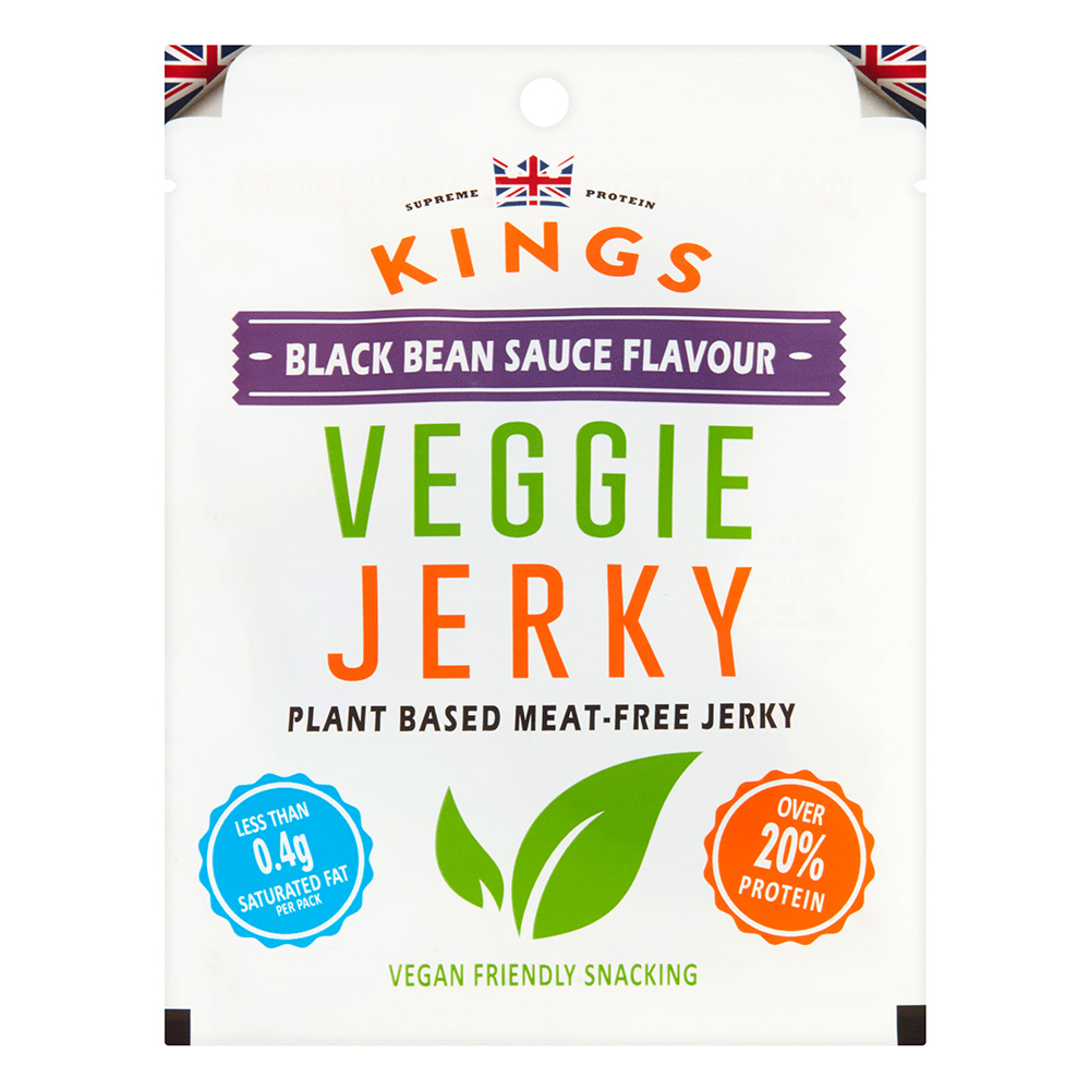 Kings Veggie Jerky Black Bean Geschmack 25 g vegetarisch