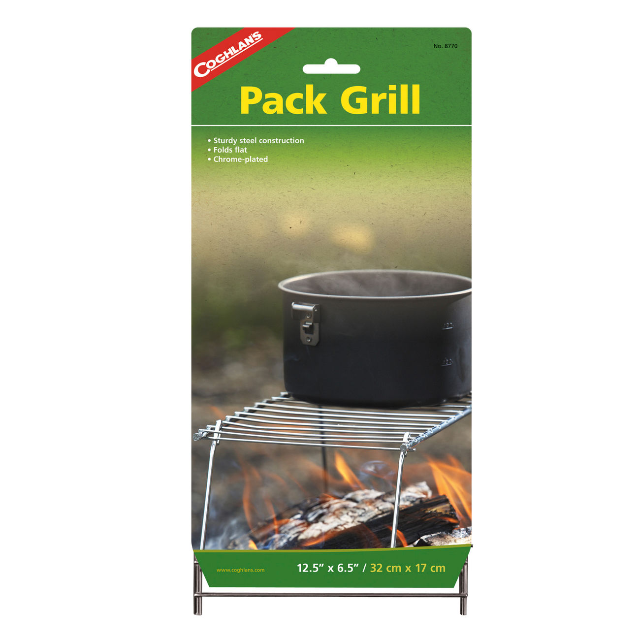 Basic Nature Outdoor Klappgrill XL verchromt 29 x 21,5 cm Bild 1