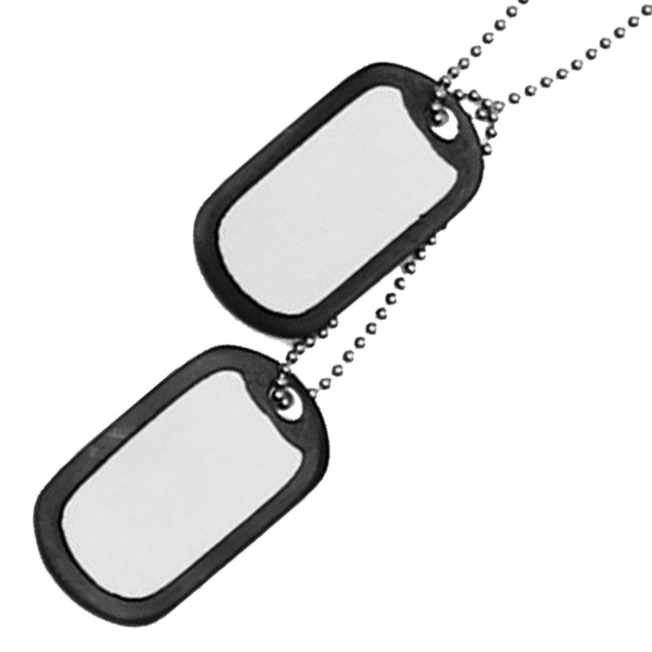 Erkennungsmarken Dog Tags, silber, ungestempelt