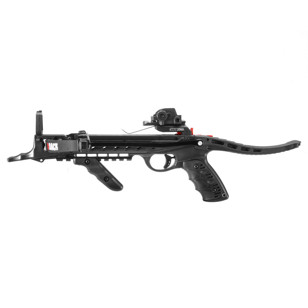 Hori-Zone Pistolenarmbrust Redback RTS 80lbs 235 fps schwarz inkl. 3 Pfeile und Sehnenwachs Bild 1