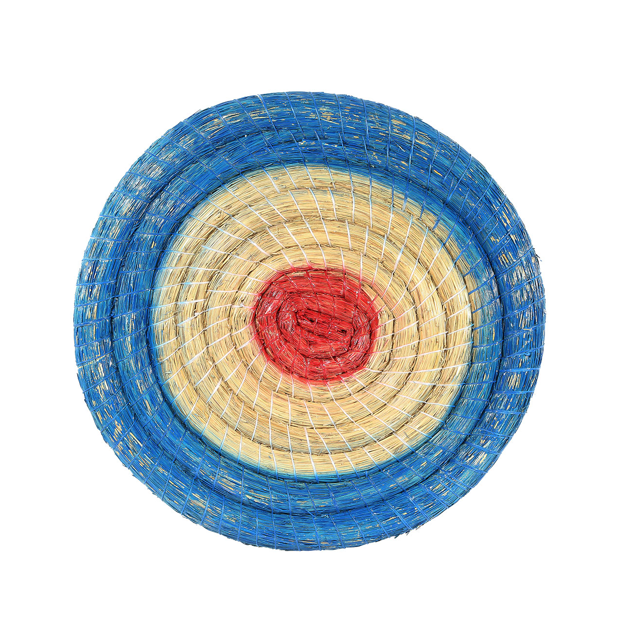Strohzielscheibe fr Bogenschieen 65 cm Durchmesser blau