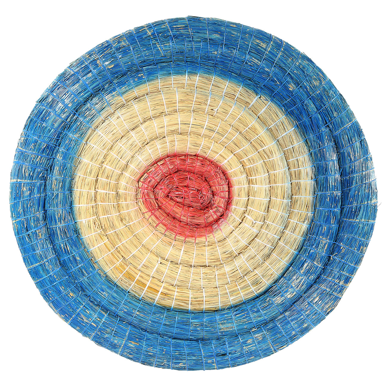 Strohzielscheibe für Bogenschießen 80 cm Durchmesser blau