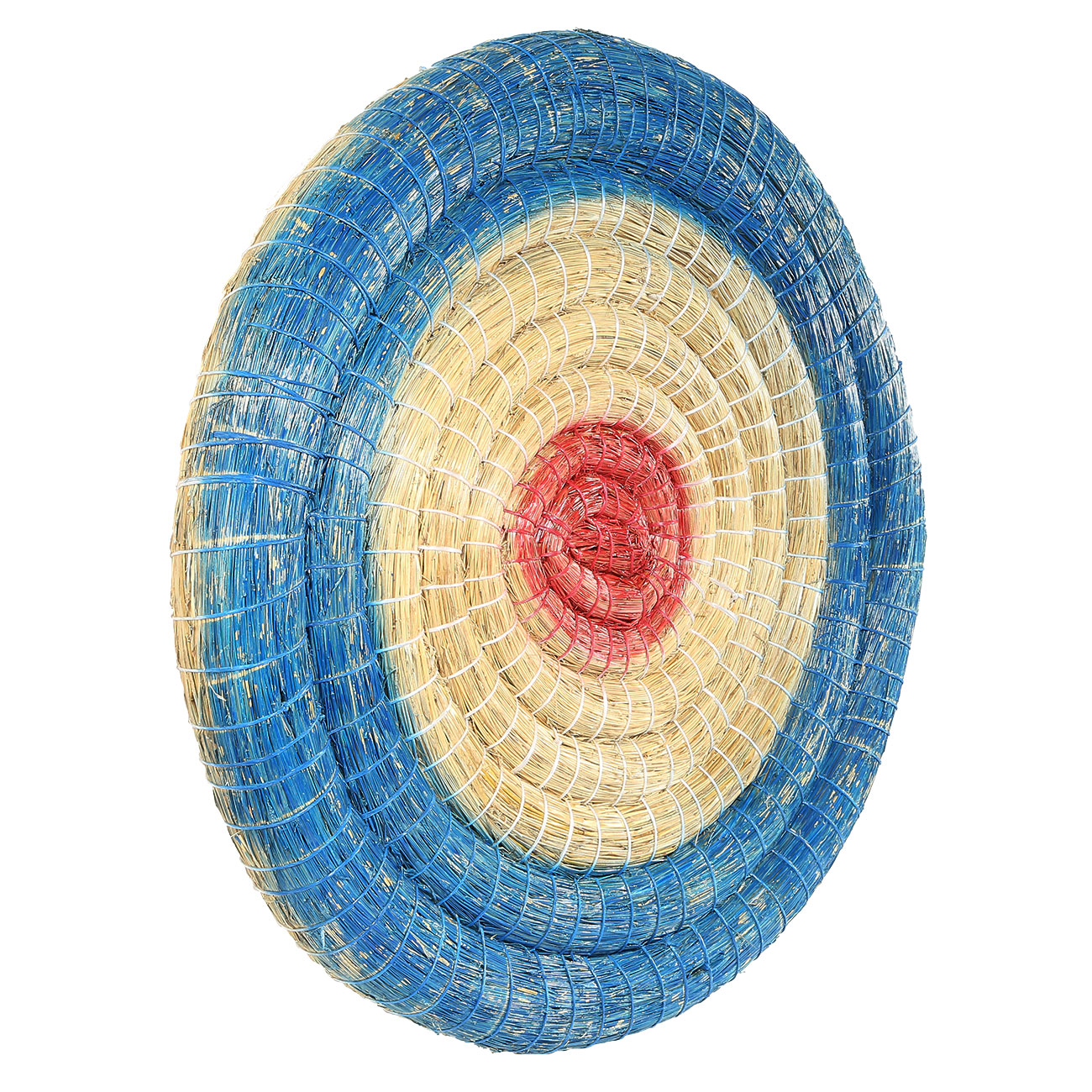 Strohzielscheibe für Bogenschießen 80 cm Durchmesser blau Bild 1