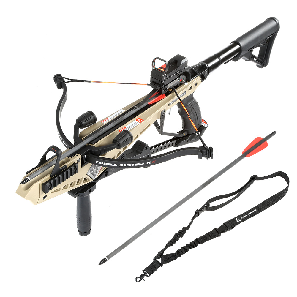EK Archery Armbrust X-Bow Cobra R9 RX 130 lbs sand inkl. RedDot und 6 x Bolzen