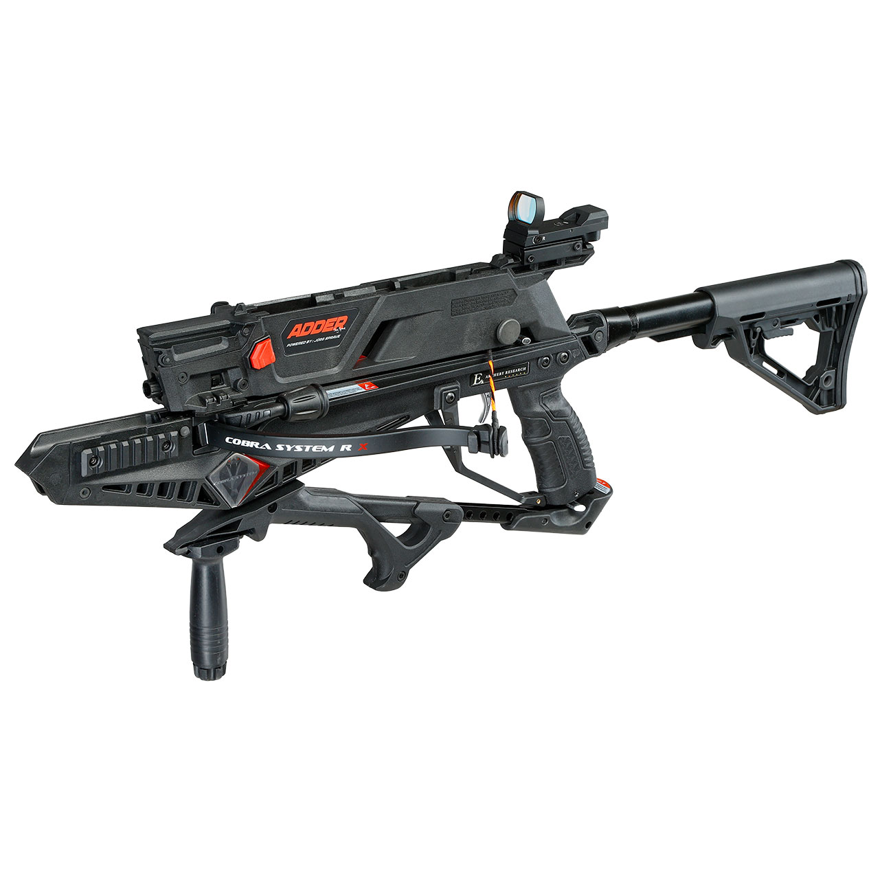 EK Archery Research Repetierarmbrust Cobra System Adder 130 lbs schwarz inkl. RedDot und 5 x Bolzen Bild 1