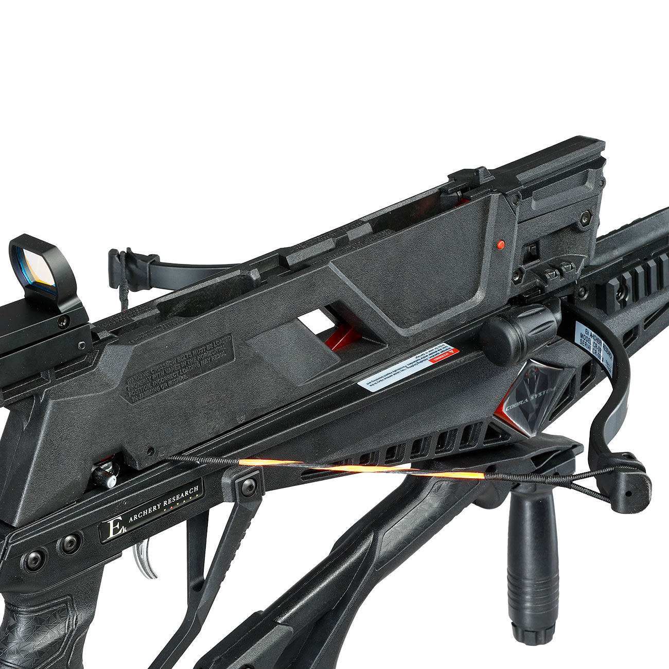 EK Archery Research Repetierarmbrust Cobra System Adder 130 lbs schwarz inkl. RedDot und 5 x Bolzen Bild 8