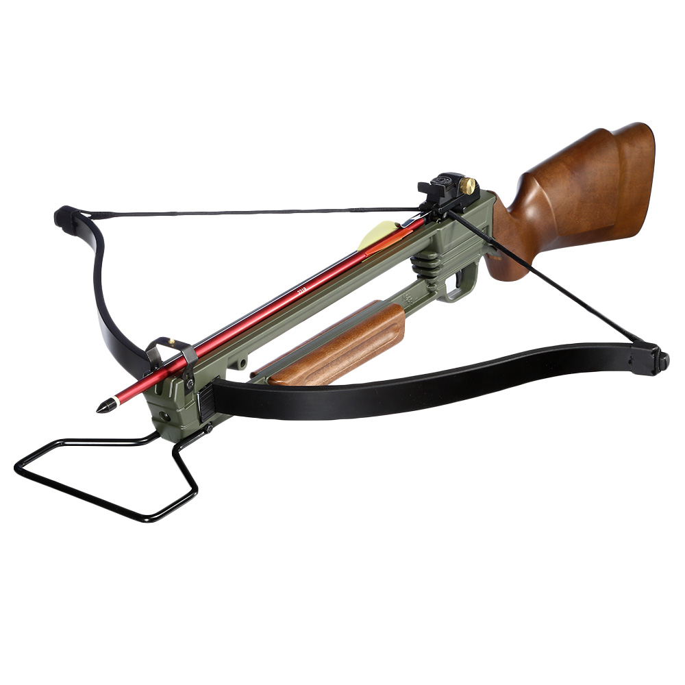 Megaline Recurve Armbrust Thunder 150 lbs Komplettset oliv mit Holzschaft Bild 1