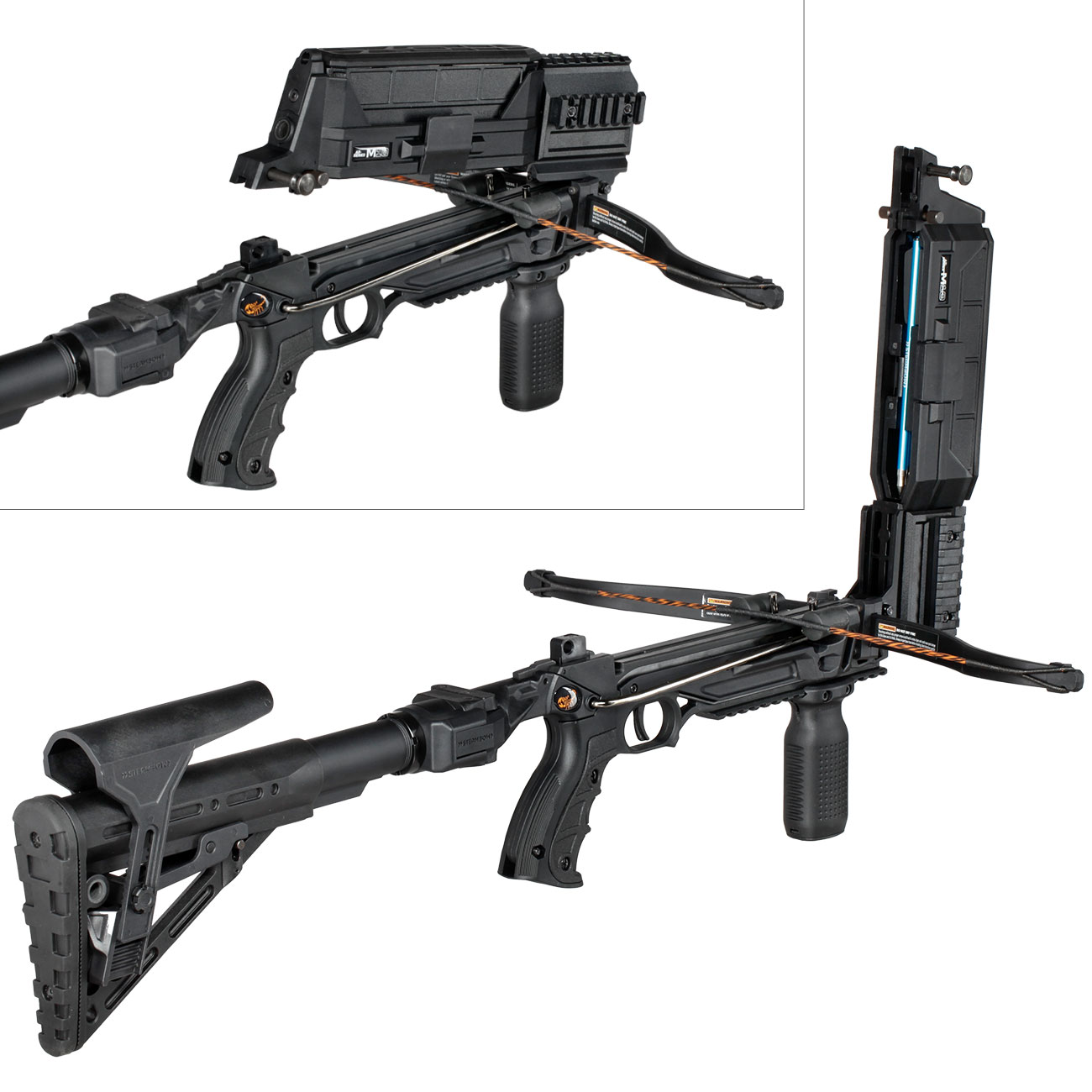 Steambow Repetierarmbrust AR-Series M10 Tactical 75 lbs schwarz Komplettset inkl. Transportkoffer Bild 6