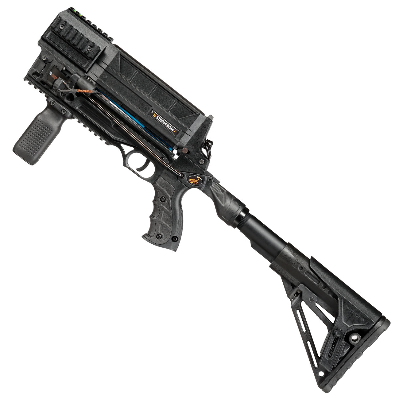 Steambow Repetierarmbrust AR-Series M10 Tactical 75 lbs schwarz inkl. Magazin & bungspfeile Bild 1