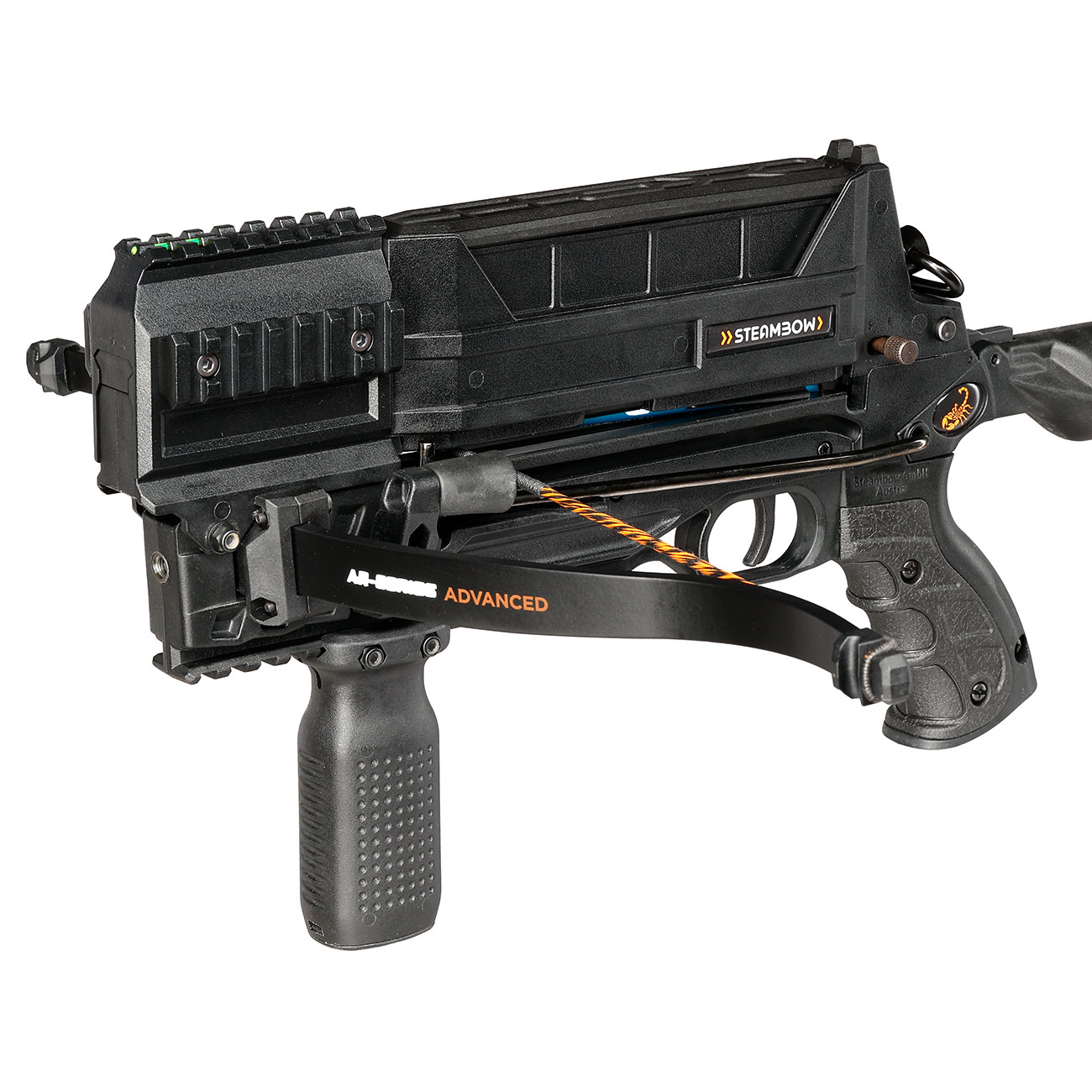 Steambow Repetierarmbrust AR-Series M10 Tactical 75 lbs schwarz inkl. Magazin & bungspfeile Bild 9