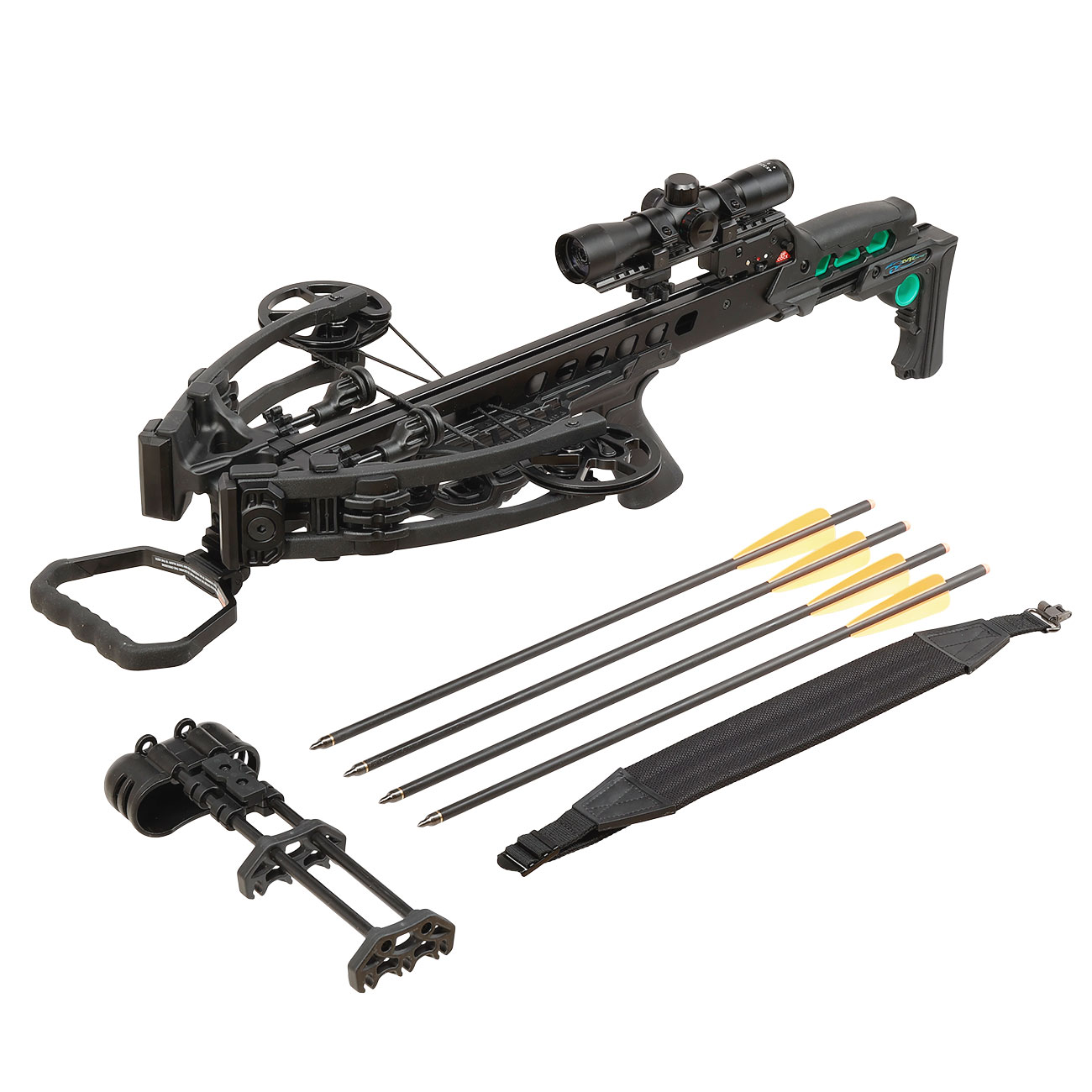 Man Kung Compound Armbrust Direwolf XB70 215 lbs Komplettset schwarz