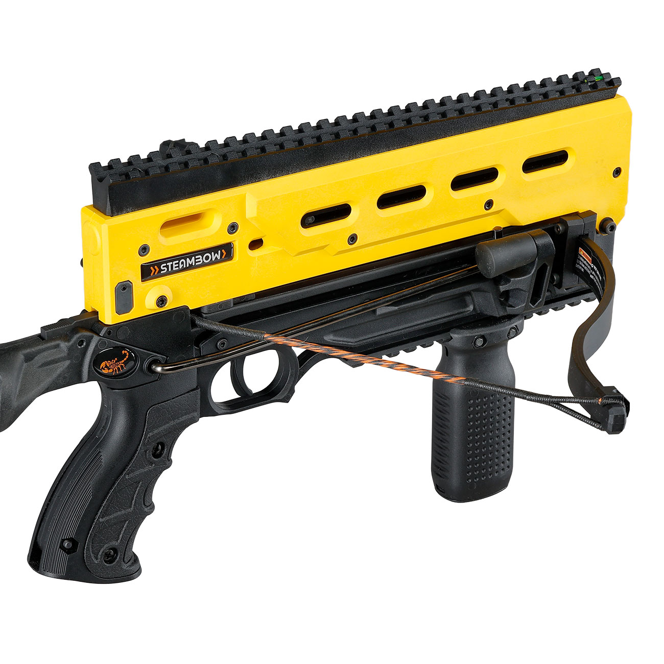 Steambow Repetierarmbrust AR-Series B08 Tactical Kugelarmbrust .68 schwarz inkl. 8 Schuss Magazin Bild 10