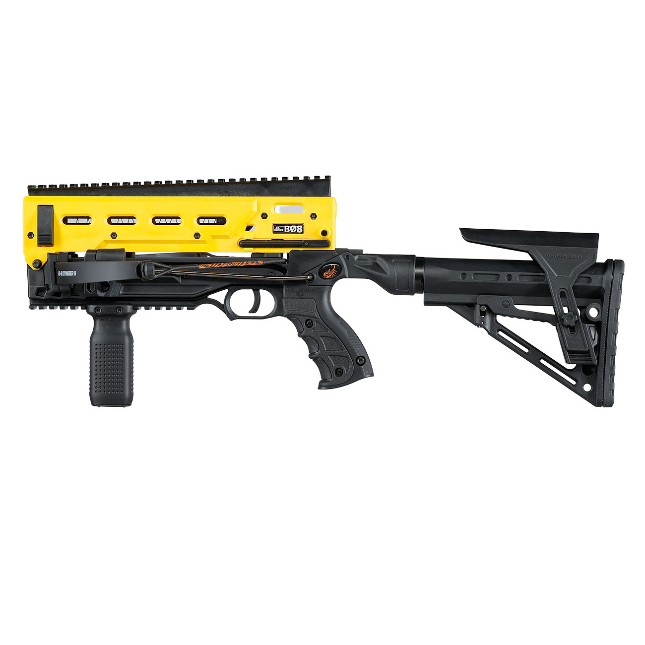 Steambow Repetierarmbrust AR-Series B08 Tactical Kugelarmbrust .68 schwarz inkl. 8 Schuss Magazin Bild 2