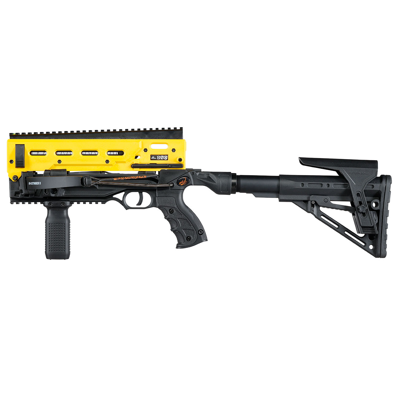 Steambow Repetierarmbrust AR-Series B08 Tactical Kugelarmbrust .68 schwarz inkl. 8 Schuss Magazin Bild 3