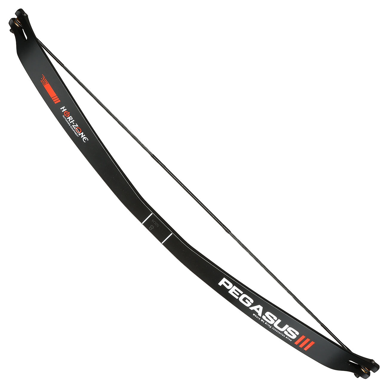 Hori-Zone Wurfarm Set mit Sehne f. Recurve Armbrust Pegasus III 185 lbs schwarz