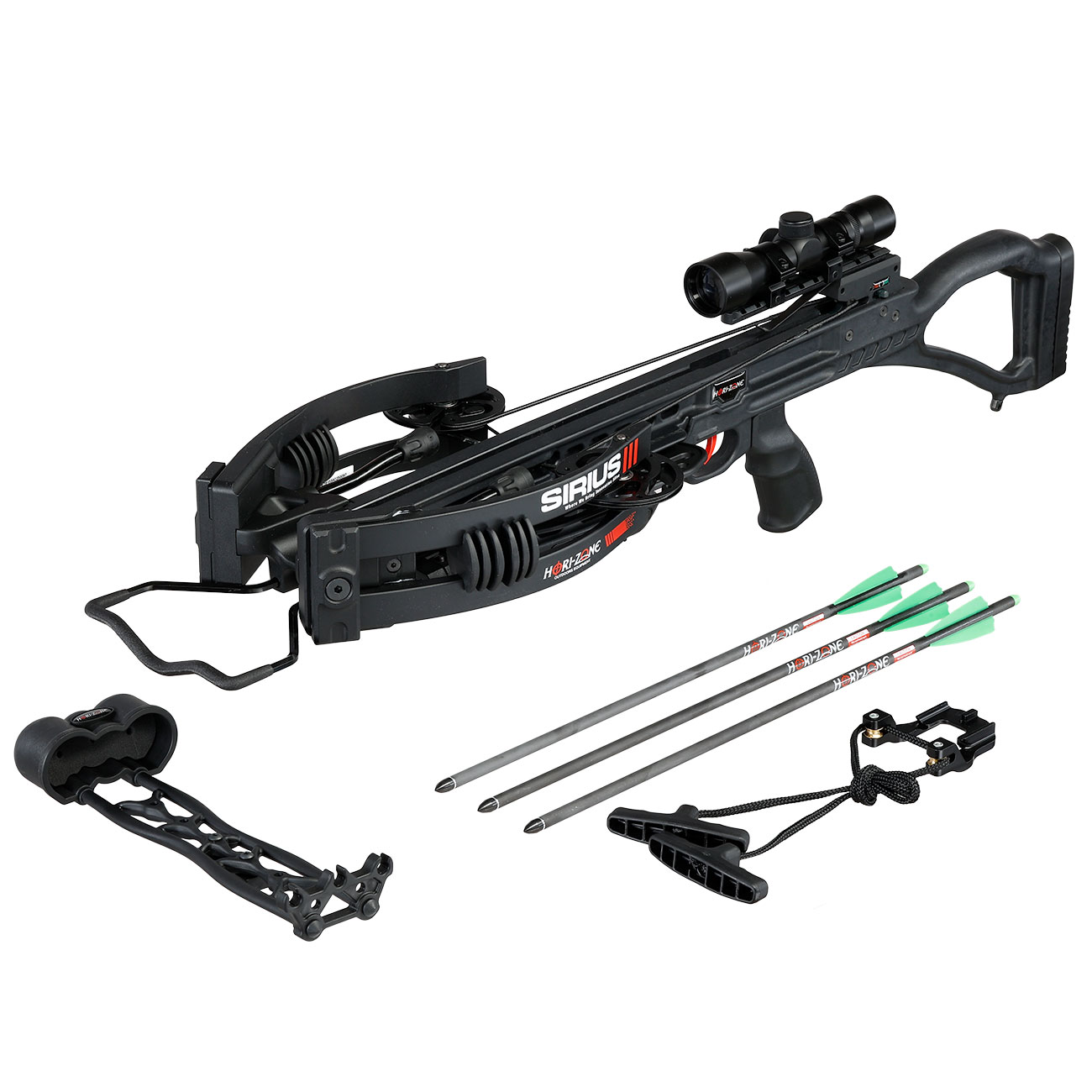Hori-Zone Compound Armbrust Sirius III 195 lbs / 400 fps Komplettset schwarz