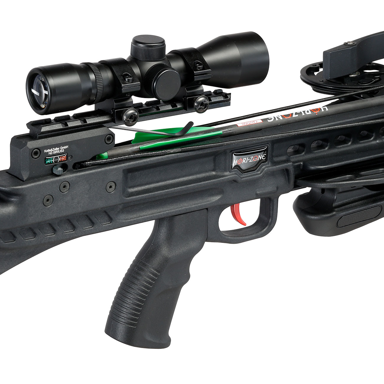 Hori-Zone Compound Armbrust Sirius III 195 lbs / 400 fps Komplettset schwarz Bild 9