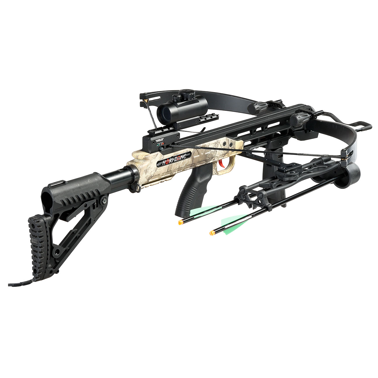 Hori-Zone Recurve Armbrust Pegasus III 185 lbs / 275 fps Komplettset camo / schwarz Bild 10