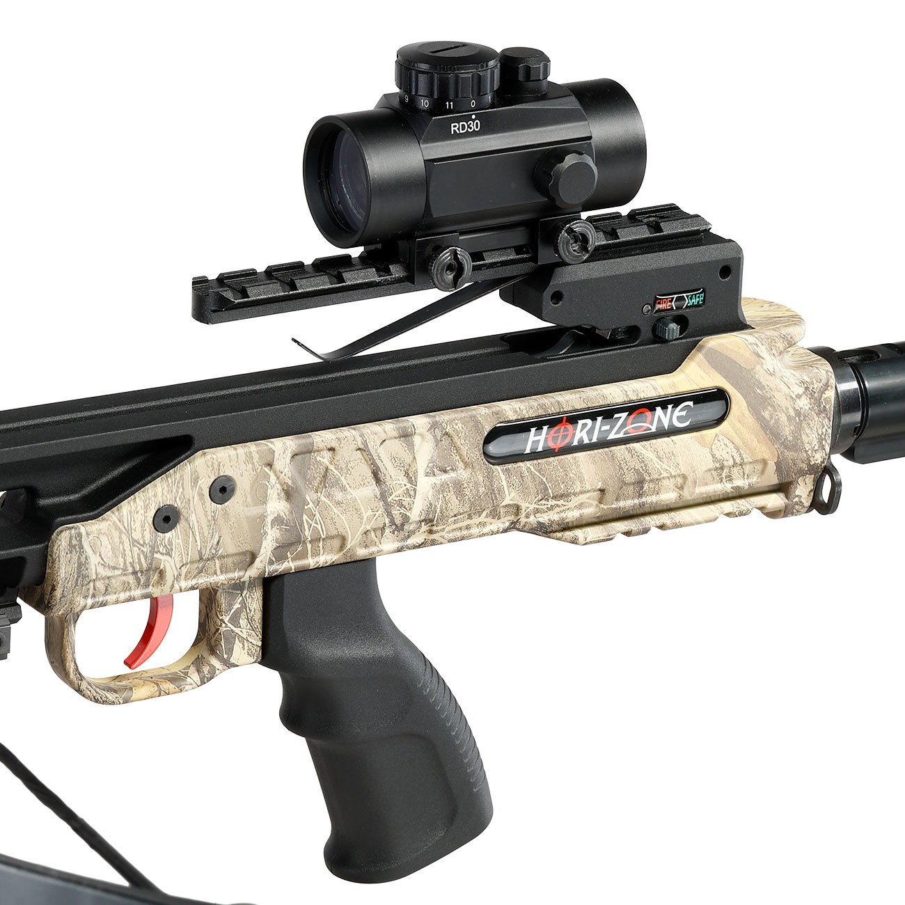 Hori-Zone Recurve Armbrust Pegasus III 185 lbs / 275 fps Komplettset camo / schwarz Bild 8