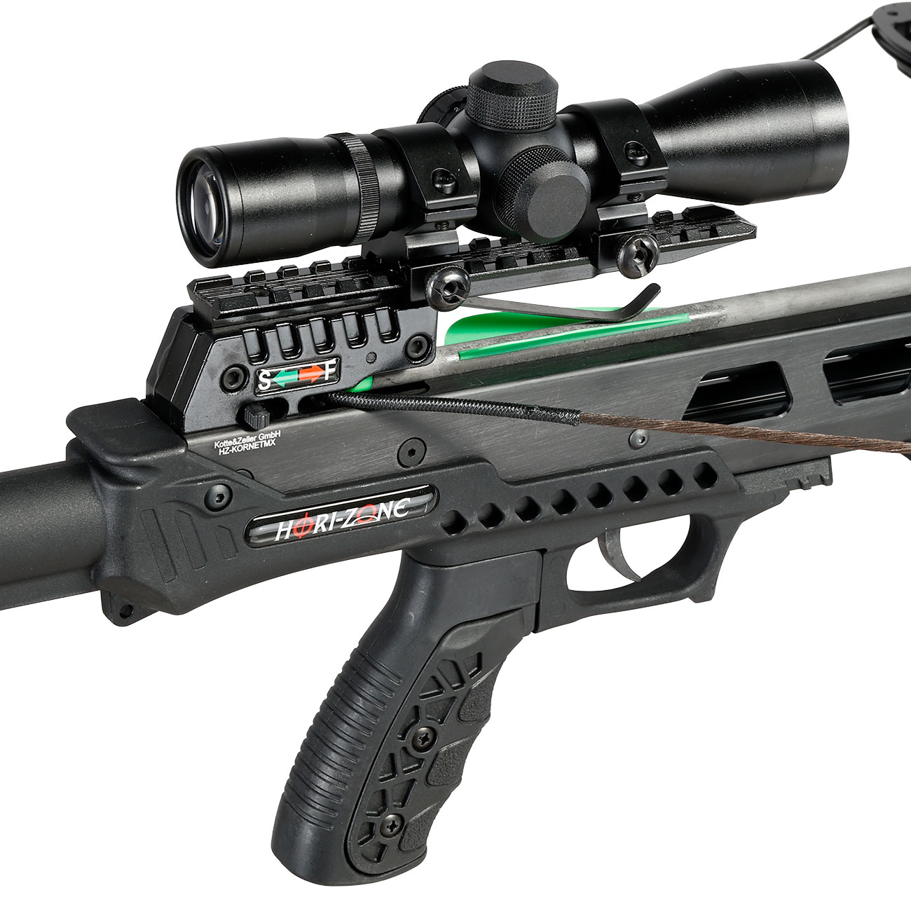 Hori-Zone Compound Armbrust Kornet Maxx 210 lbs / 425 fps Komplettset schwarz Bild 9