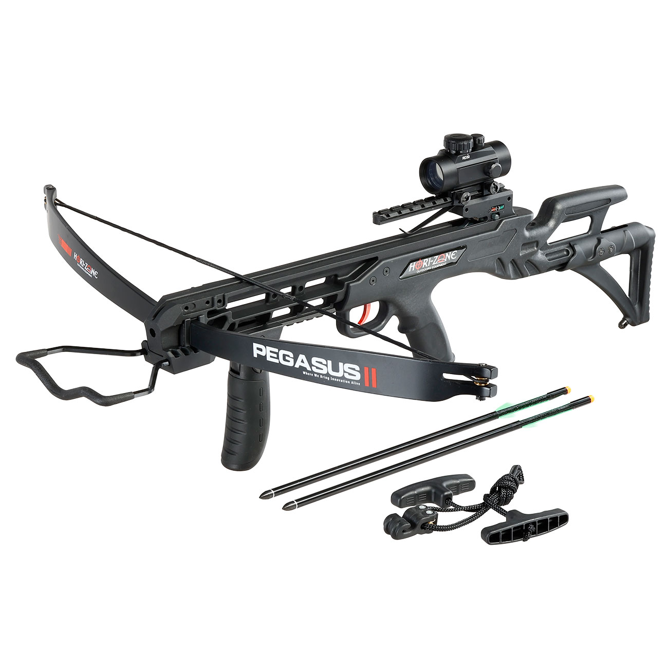 Hori-Zone Recurve Armbrust Pegasus II 175 lbs / 265 fps Komplettset schwarz