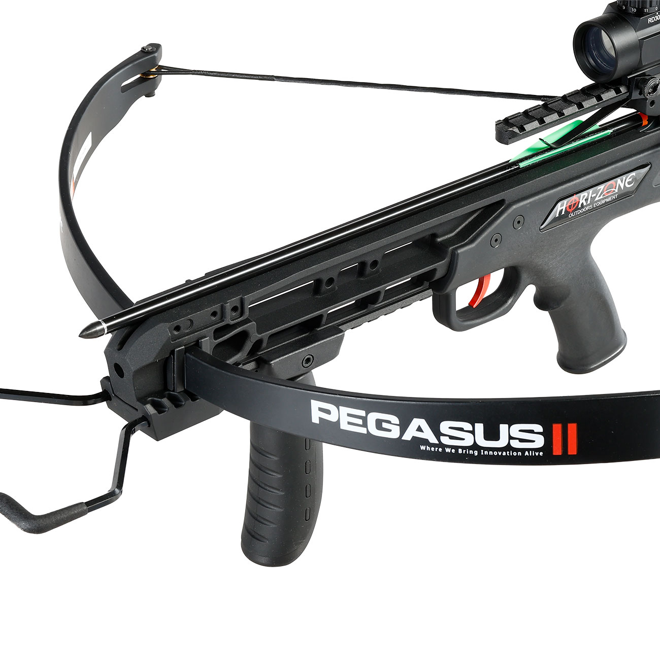 Hori-Zone Recurve Armbrust Pegasus II 175 lbs / 265 fps Komplettset schwarz Bild 6