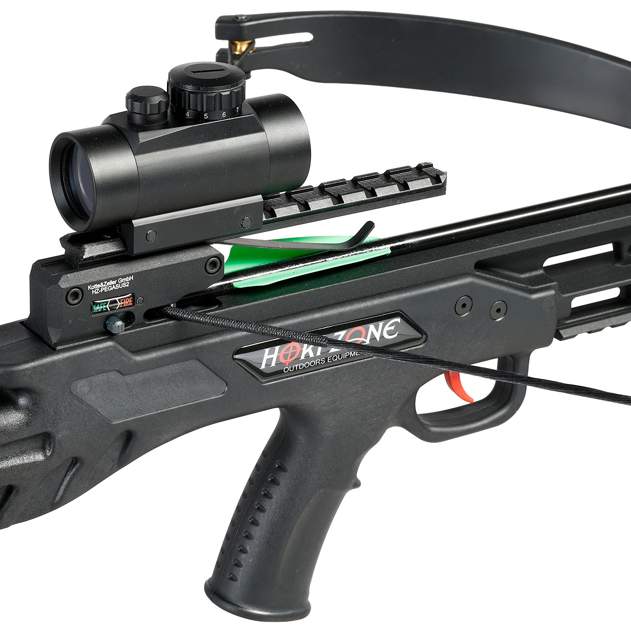 Hori-Zone Recurve Armbrust Pegasus II 175 lbs / 265 fps Komplettset schwarz Bild 9