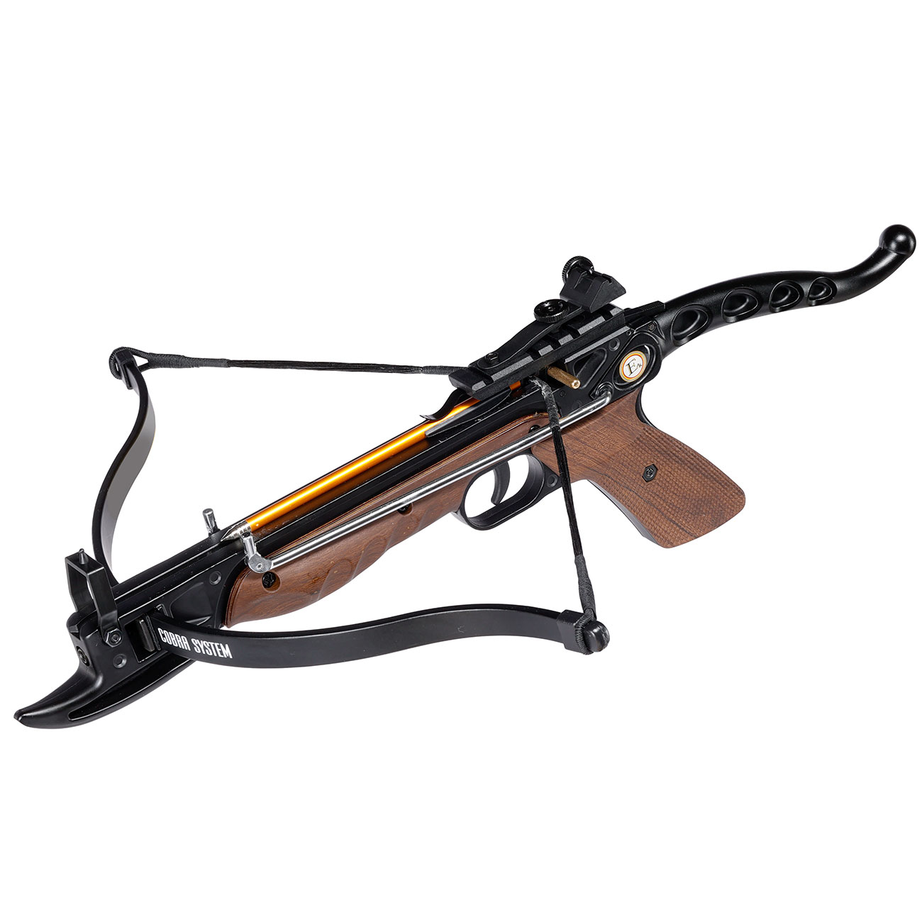 Pistolenarmbrust Cobra 80lbs mit Metallrahmen Holzlook