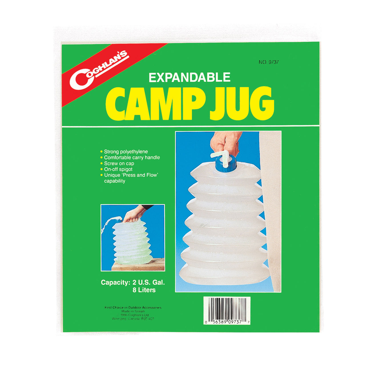 Coghlans Faltkanister Camp Jug mit Dosierhahn 8 Liter Bild 1