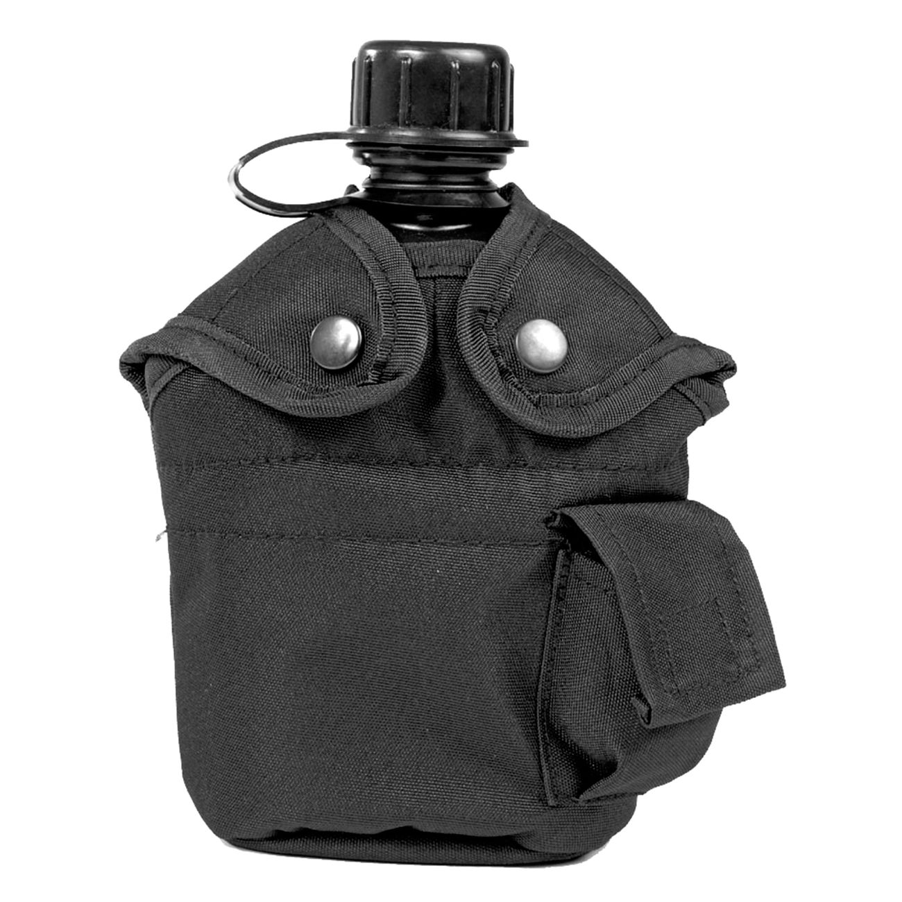 US Feldflasche schwarz mit isolierender Hülle und Trinkbecher