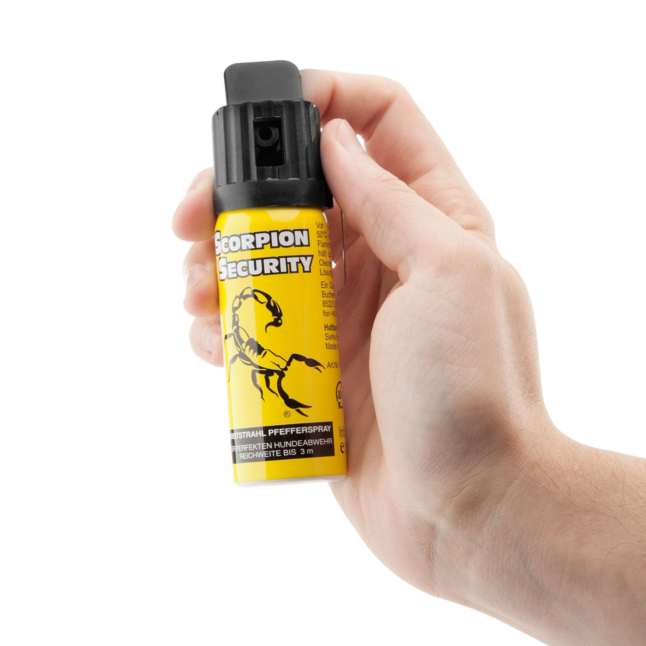 Abwehrspray KO Spray CS Gasspray Scorpion Security mit Gürtel