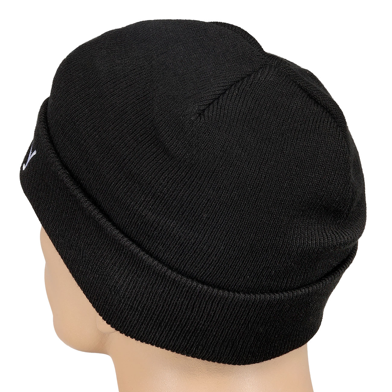 MFH Rollmtze schwarz Feinstrick mit Security bestickt Bild 1