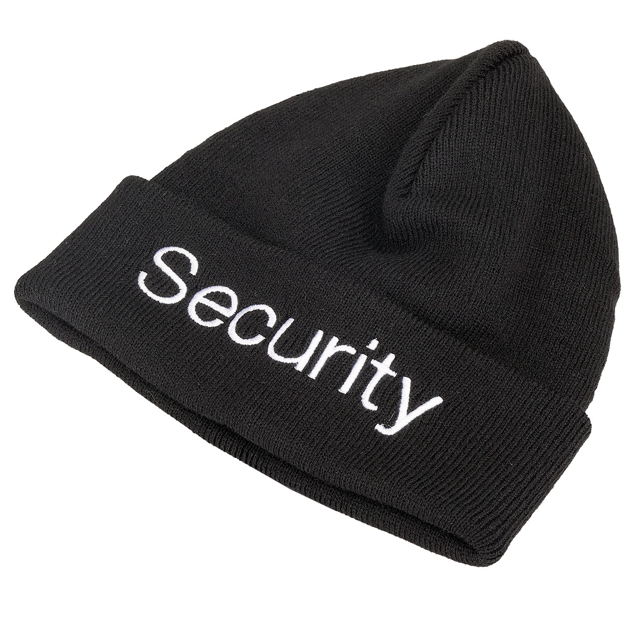 MFH Rollmtze schwarz Feinstrick mit Security bestickt Bild 2