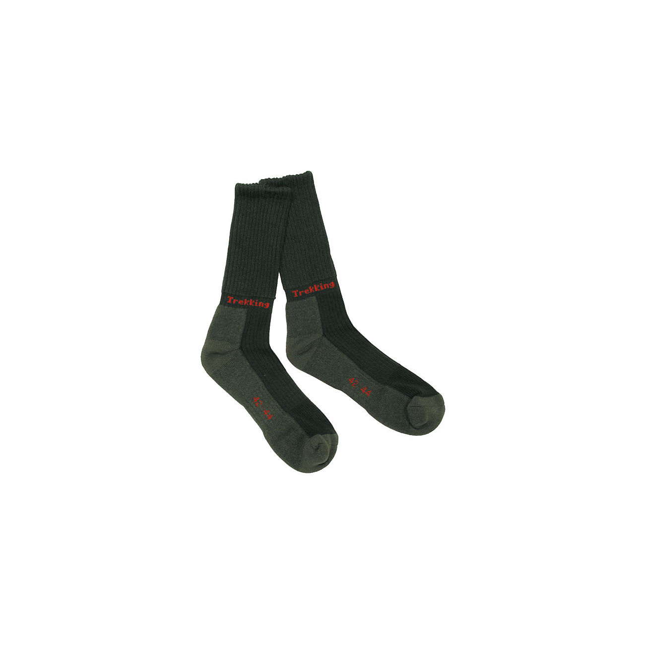 Trekkingsocken, oliv mit Frotteesohle