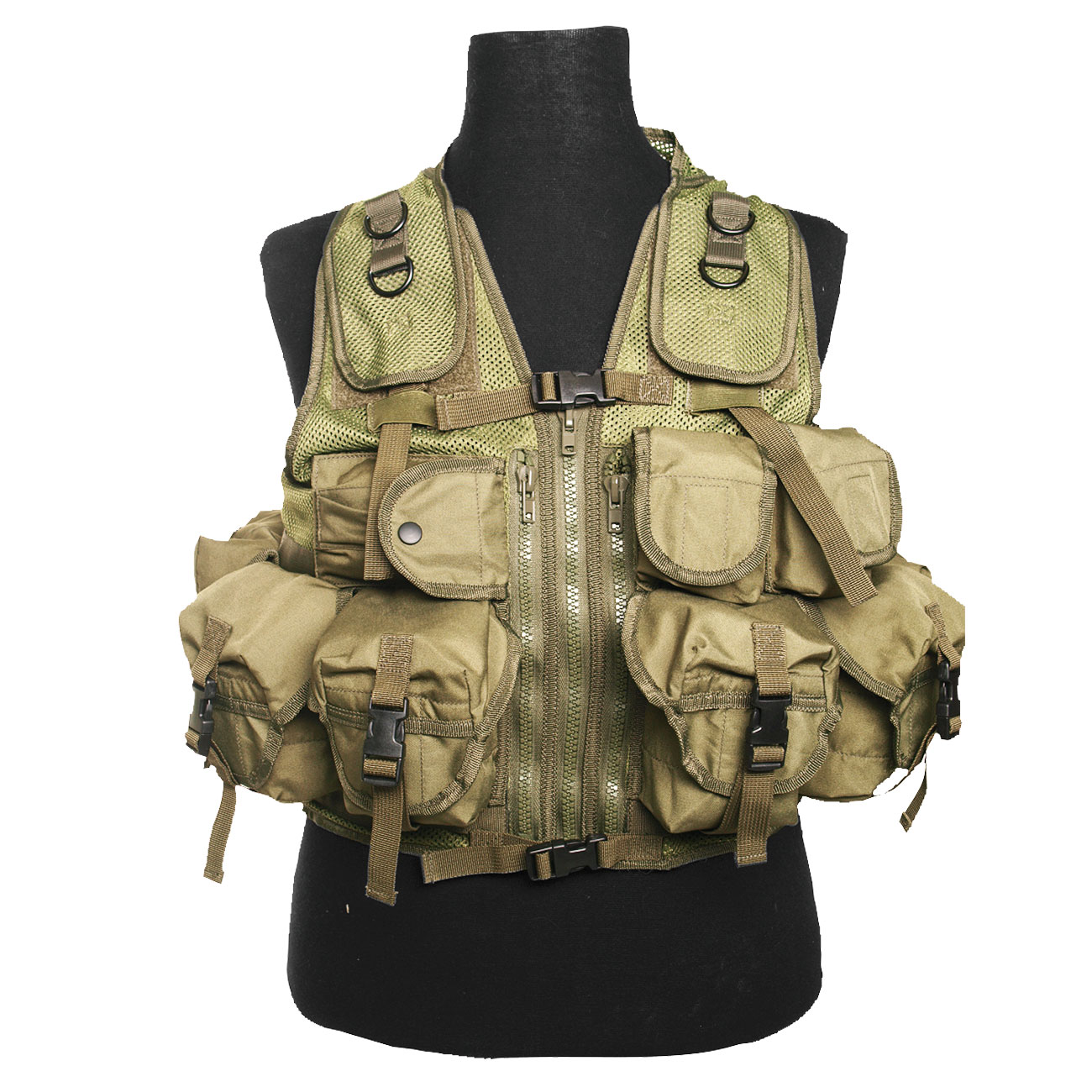 Einsatzweste Tactical 9 Taschen Mil-Tec oliv