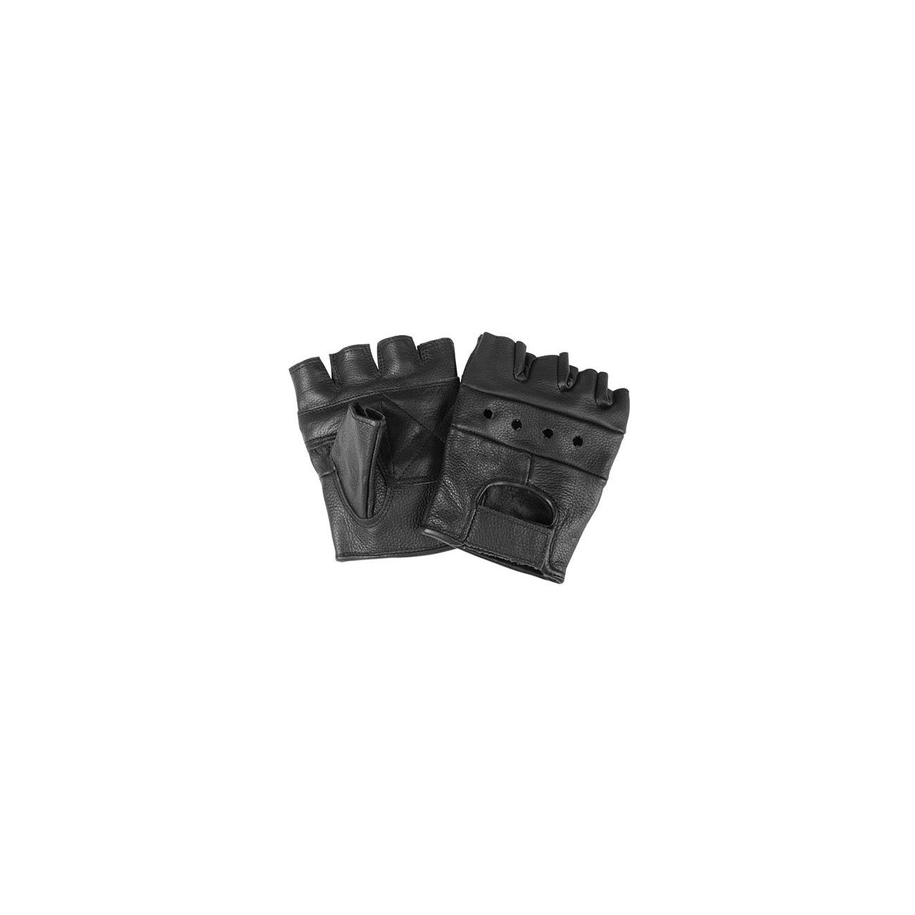 Biker Fingerlinge Halbfingerhandschuhe Leder