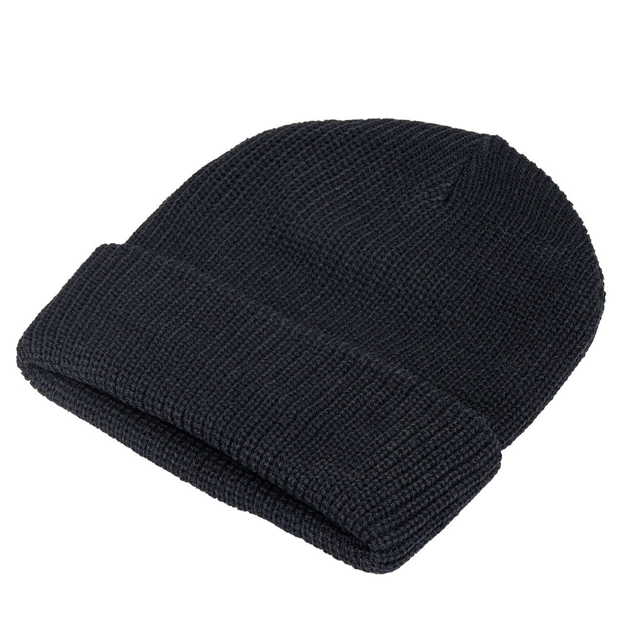 Rollstrickm�tze Polyacryl dunkelblau Bild 2