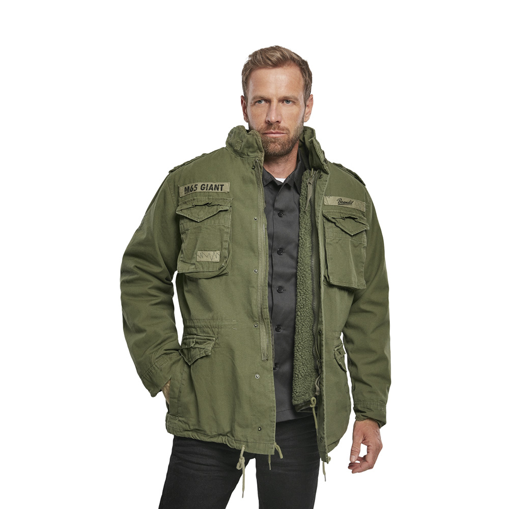 Brandit Jacke M65 Giant oliv mit herausnehmbarem Futter Bild 1