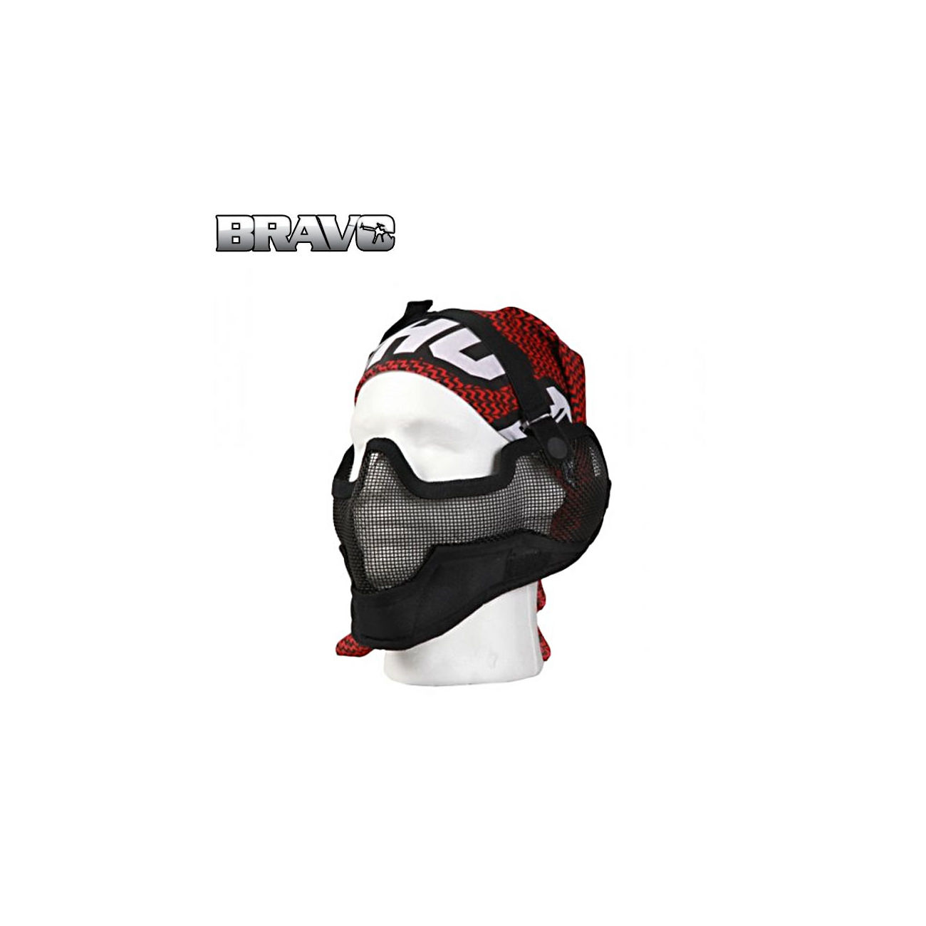 Bravo Tac Gear Strike V2 Gittermaske halb schwarz