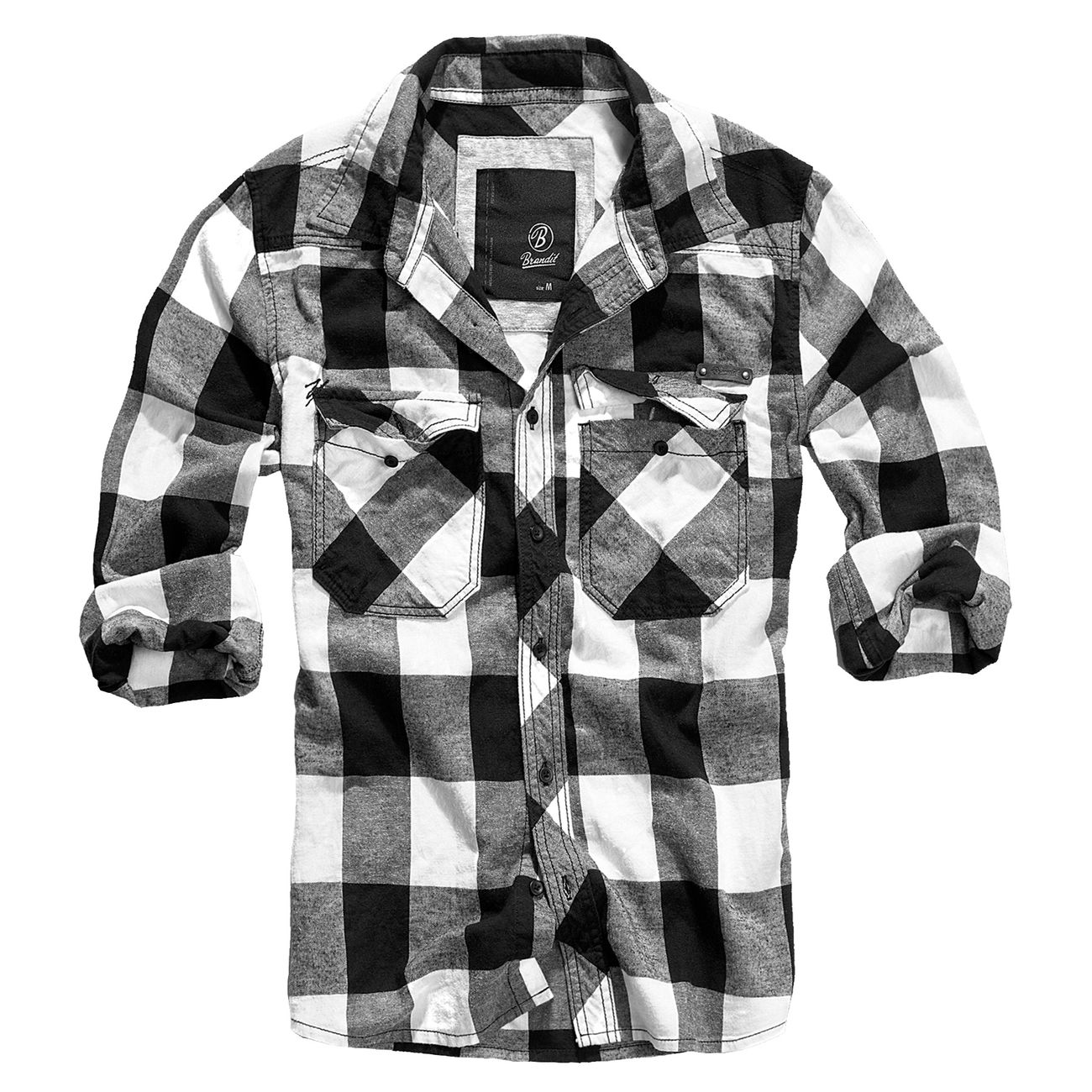 Brandit Checkshirt wei/schwarz kariert Bild 1