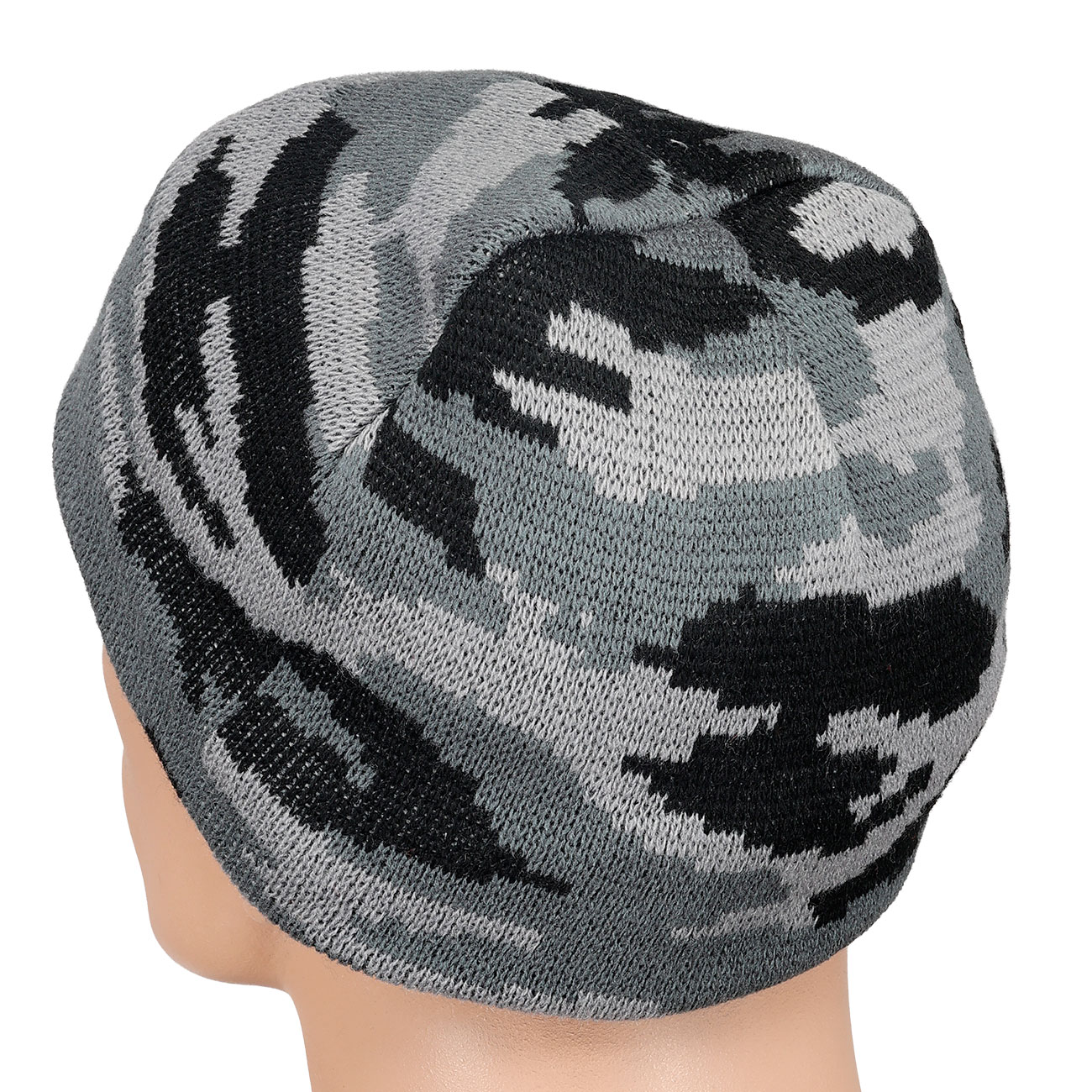 MFH Feinstrickm�tze Beanie doppelt gelegt grautarn Bild 1