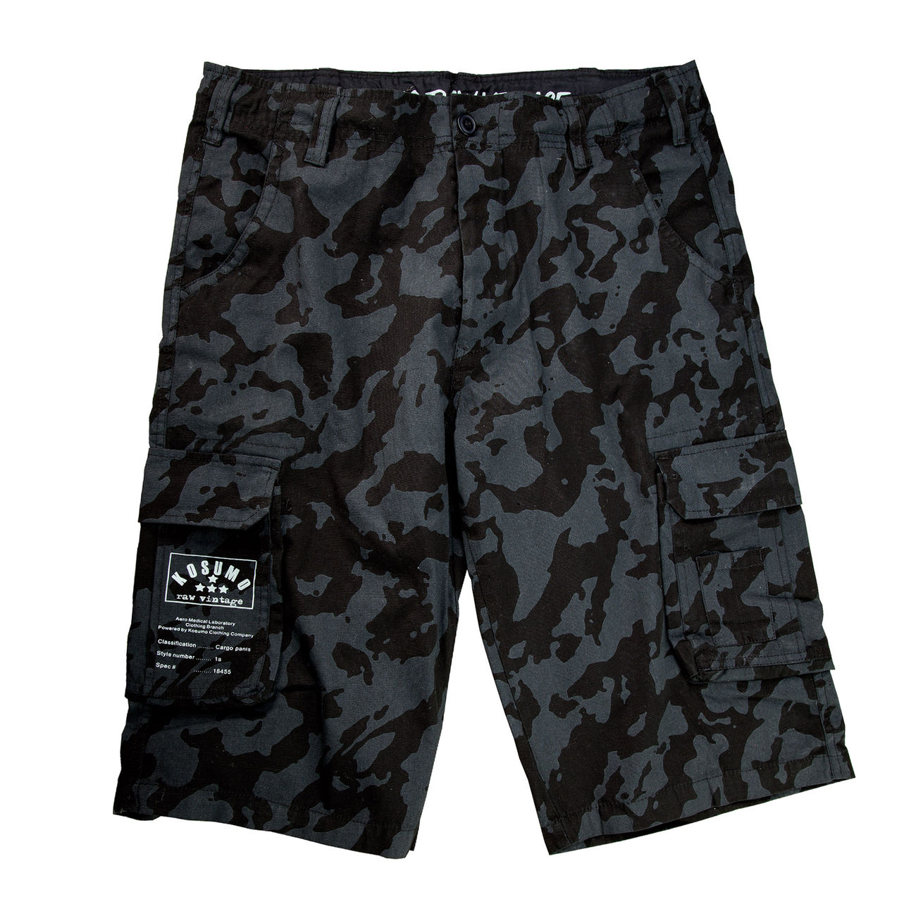 Kosumo Shorts stone washed night camo