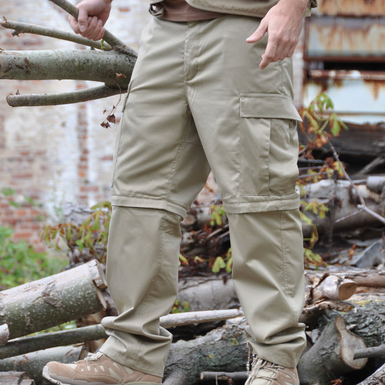 Mil Tec Zip Off Feldhose Typ Bdu Khaki Cargohose Farkim Com