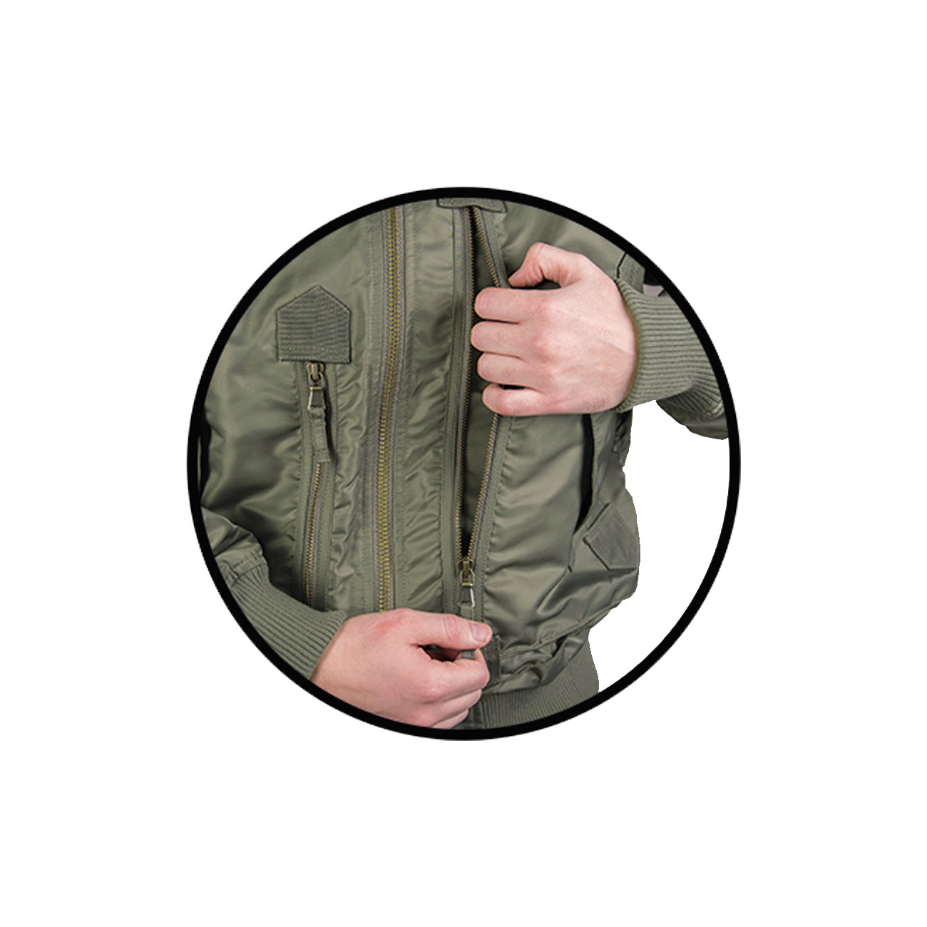 Mil-Tec US Tactical Fliegerjacke oliv Bild 2